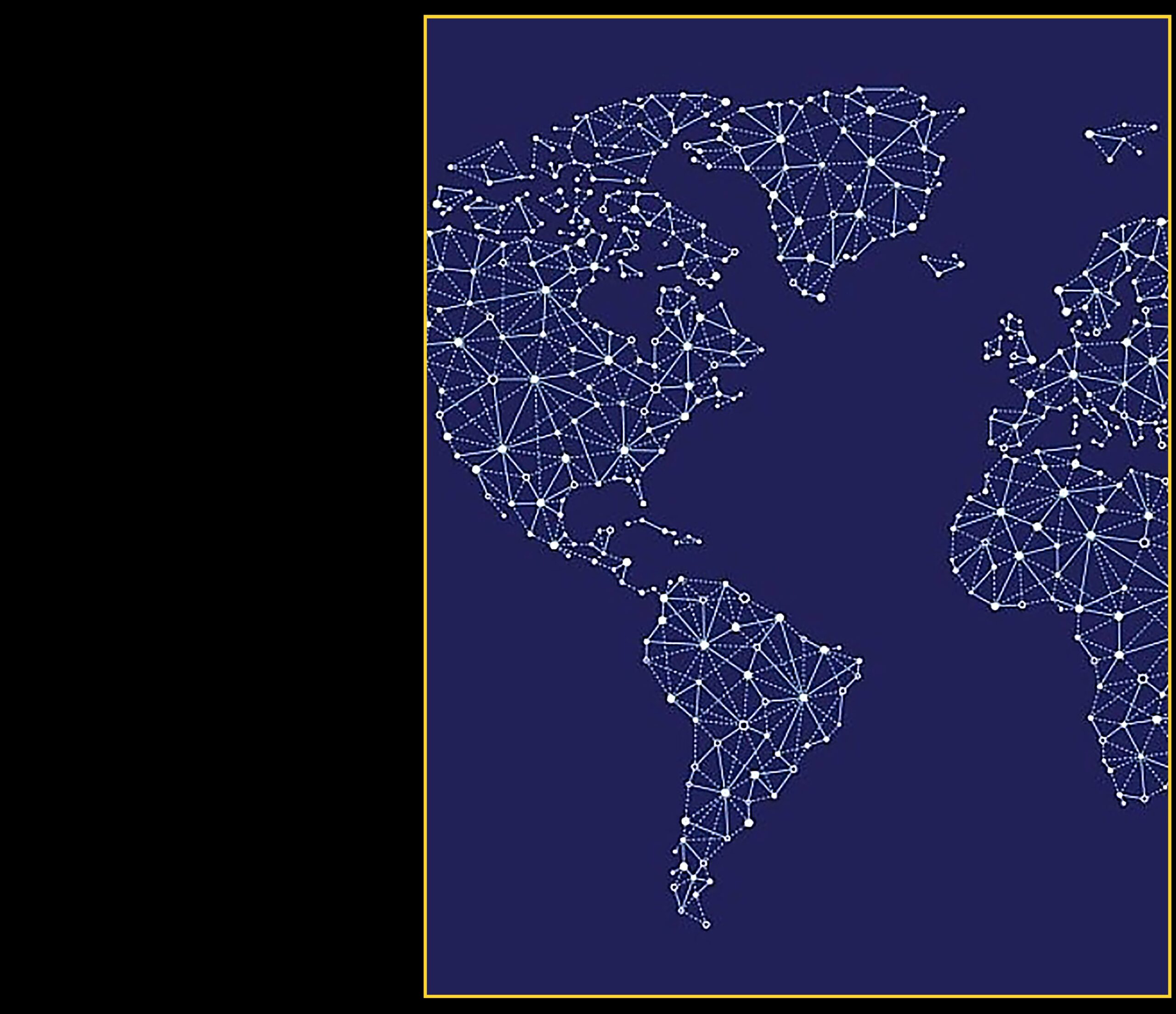 Graphic illustrating global real estate marketing and referral network.