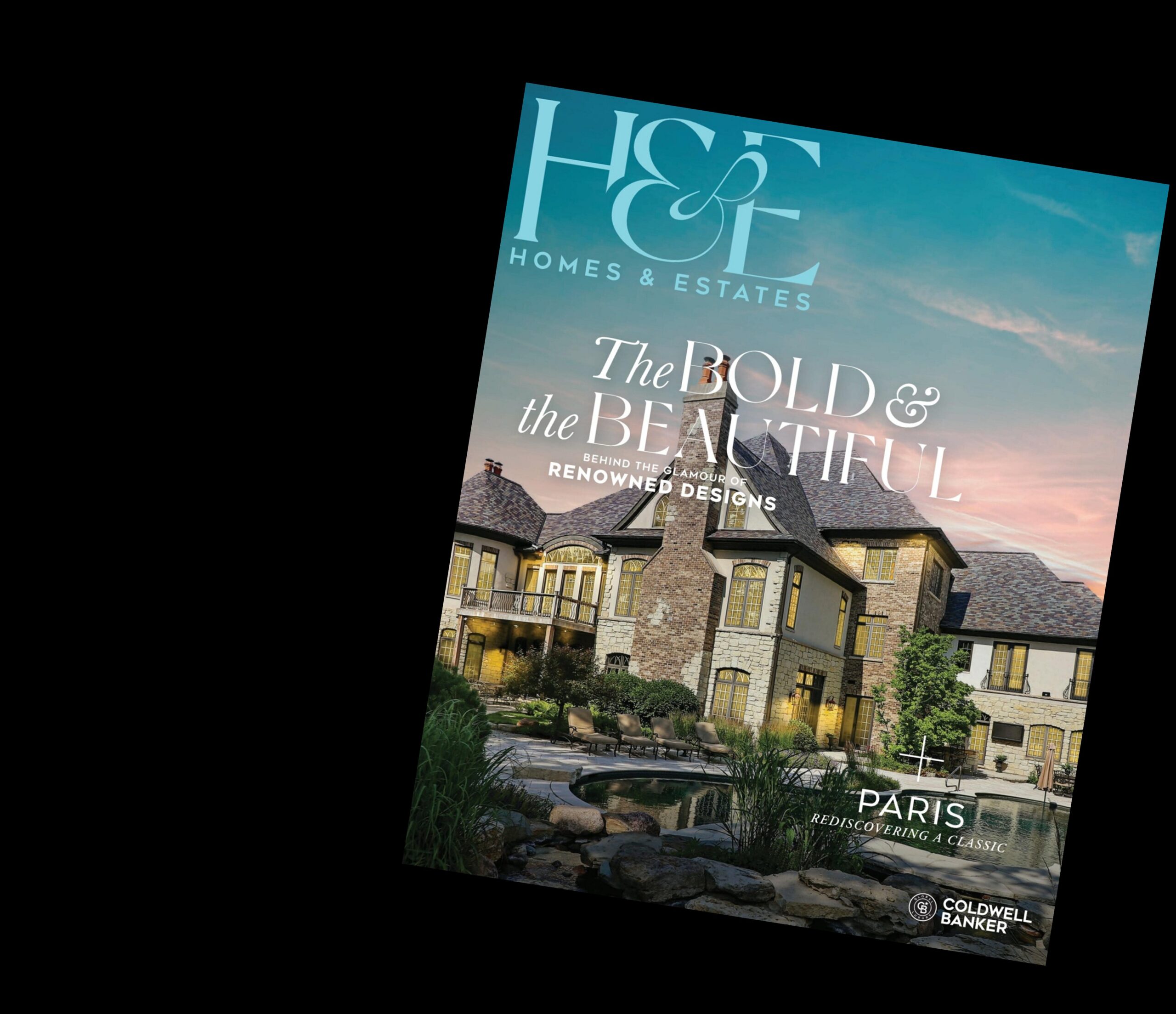 Cover of a past Fall edition of “Homes & Estates” magazine for luxury home audiences.