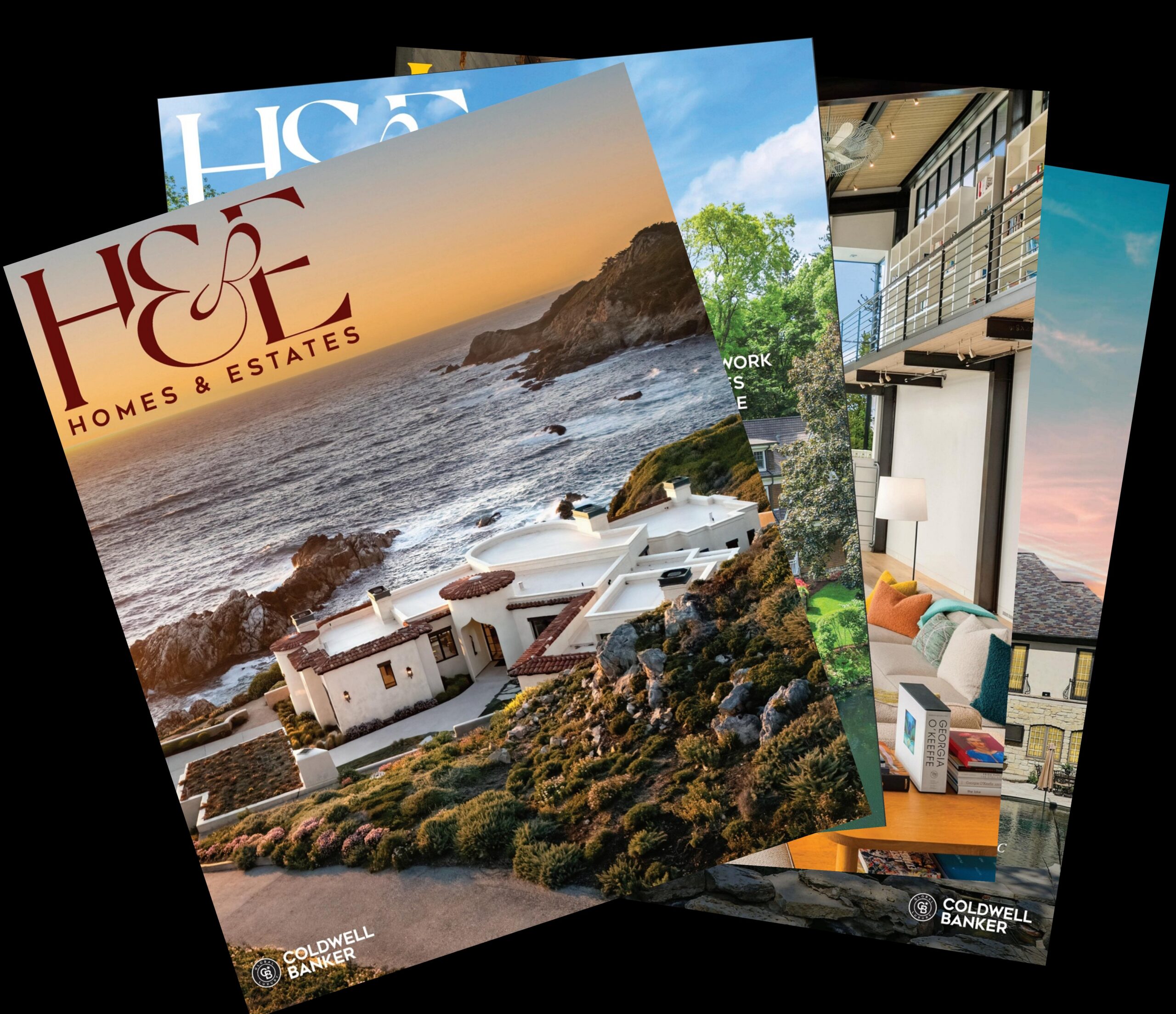 Cover of a past Winter edition of “Homes & Estates” magazine for luxury home audiences.