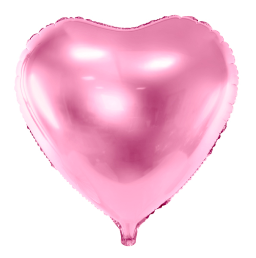 Balon foliowy z helem SERCE różowy PINK 45 cm 18"