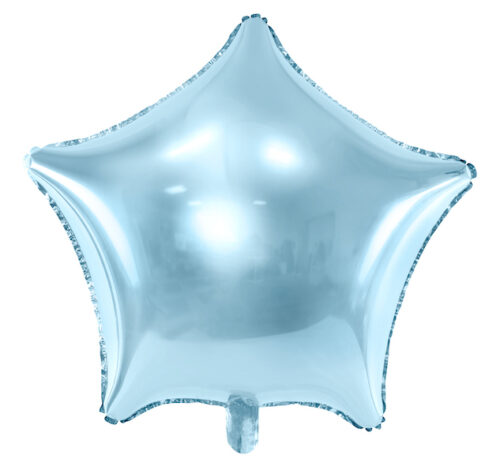 Balon foliowy z helem GWIAZDKA błękitny BABY BLUE 48 cm 19"