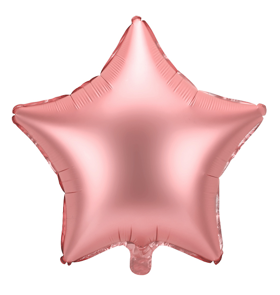 Balon foliowy z helem GWIAZDKA różowe złoto ROSE GOLD 48 cm 19"