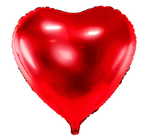 SERCE Balon foliowy z helem czerwony RED 45 cm 18"