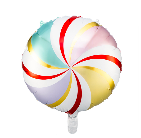 Balon foliowy z helem okrągły Cukierek 45 cm 18"