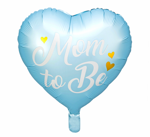 Balon foliowy z helem serce Mom to Be 45 cm 18" Baby Shower Narodziny Dziecka
