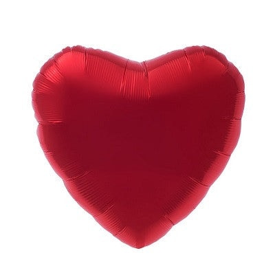 SERCE Balon foliowy z helem czerwony RUBY RED 18" PREMIUM