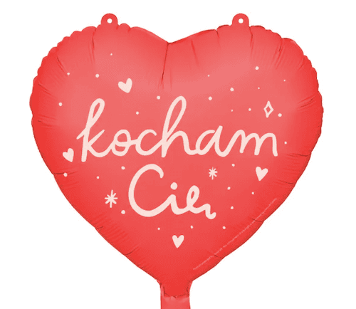 Serce Balon z helem Kocham Cię 2026 14"