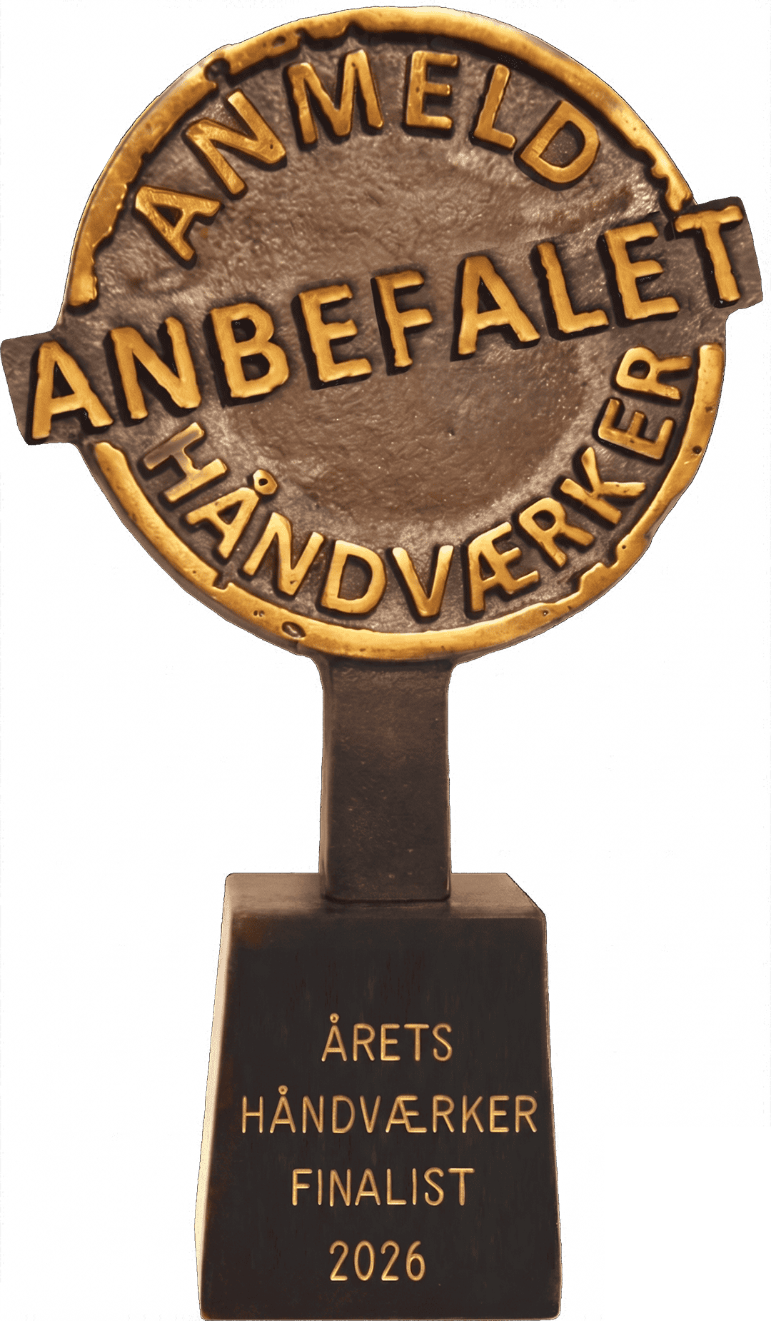 Statuette af årets håndværker finalist 2026