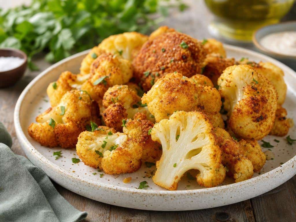 chou-fleur pané à la poêle