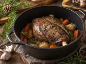 cuissot de chevreuil en cocotte en fonte