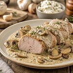 filet mignon au boursin et champignons