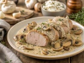 filet mignon au boursin et champignons