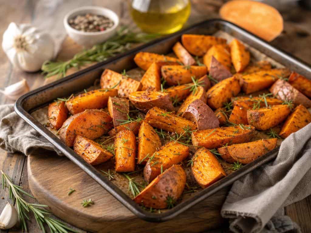patate douce rotie au four