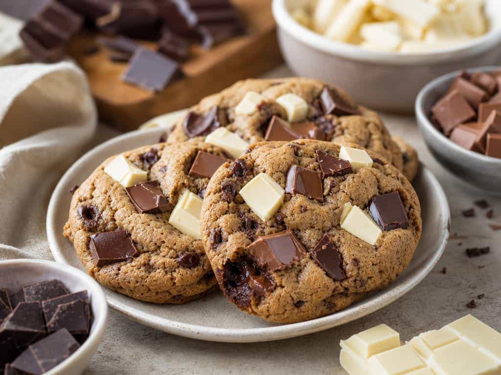 les cookies trois chocolats