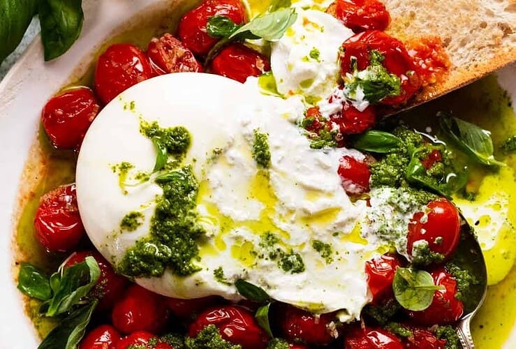 Burrata qui pique la langue