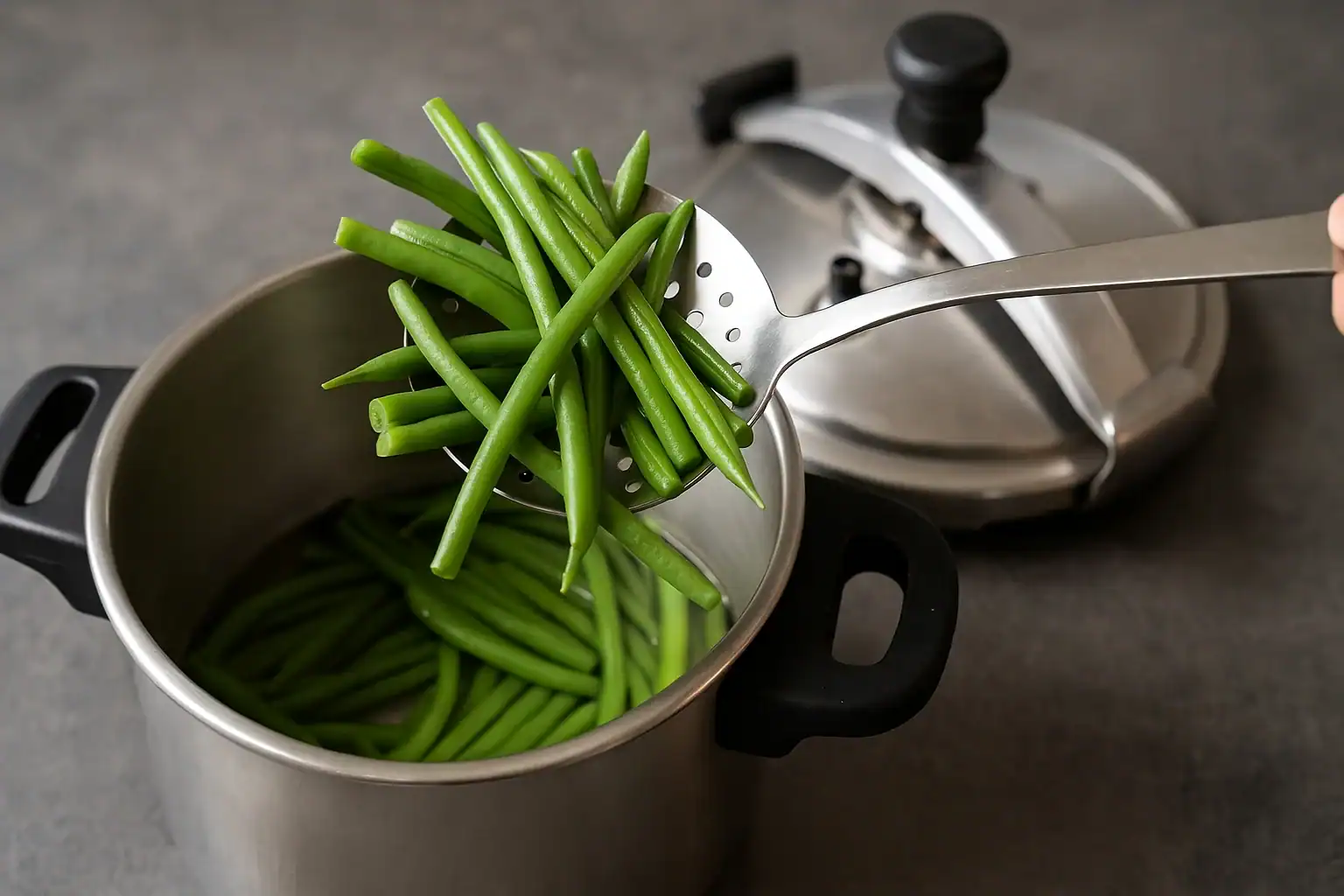 Haricots verts à la cocotte-minute