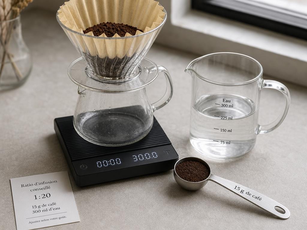 Dosage café cafetière filtre