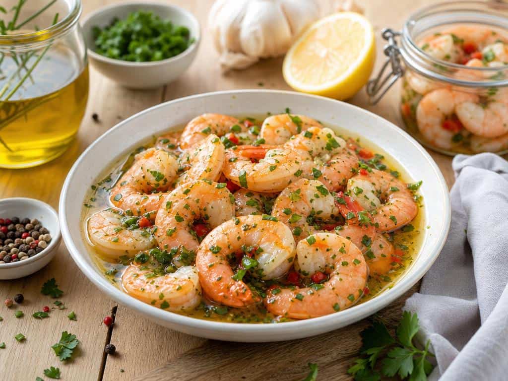 crevettes marinées froides apéro