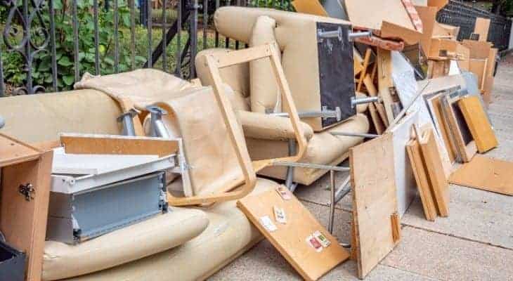 how to get rid of old broken furniture