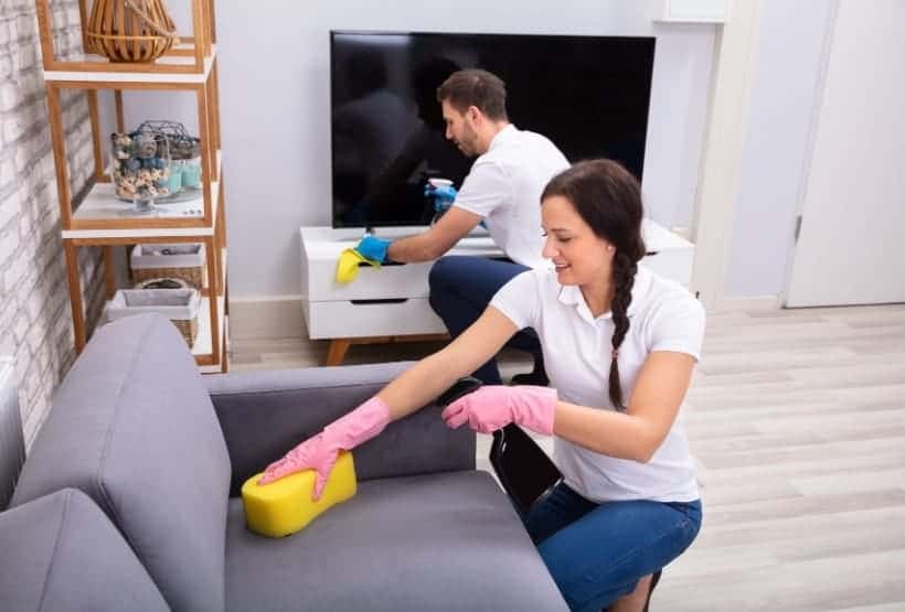 how to clean fabric sofa without water
