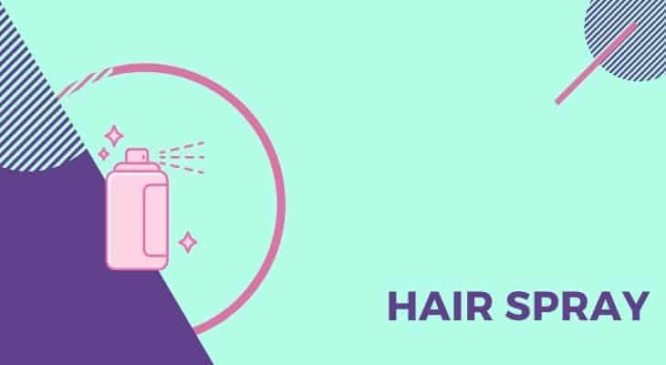 using hair spray