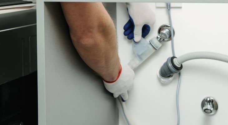 cleaning a dishwasher drain hose