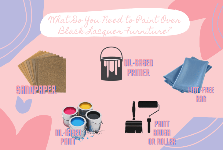 how to paint over black lacquer furniture