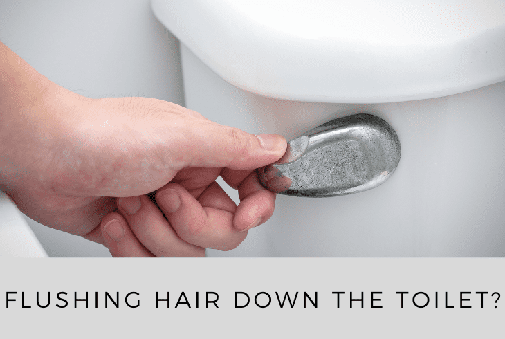 flushing hair down the toilet