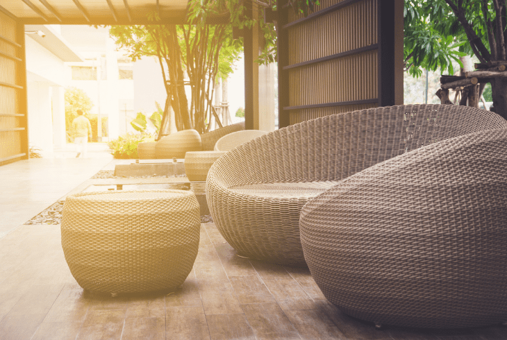 wicker left outside