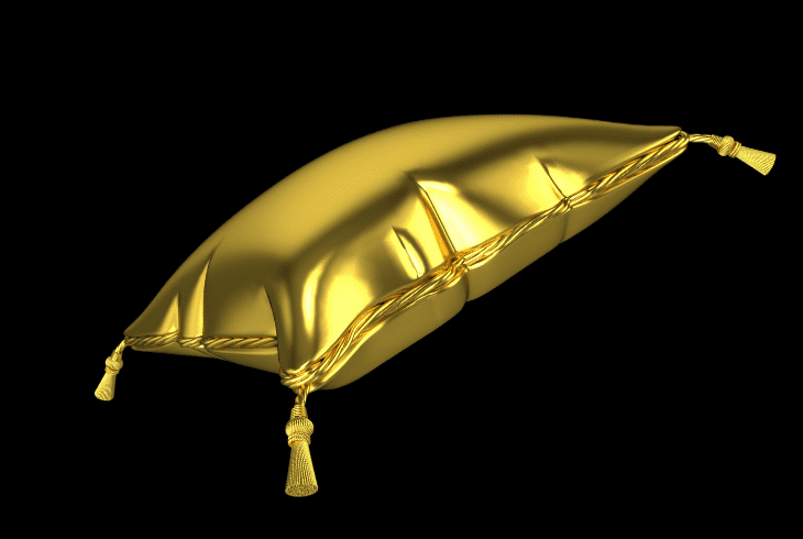gold pillow