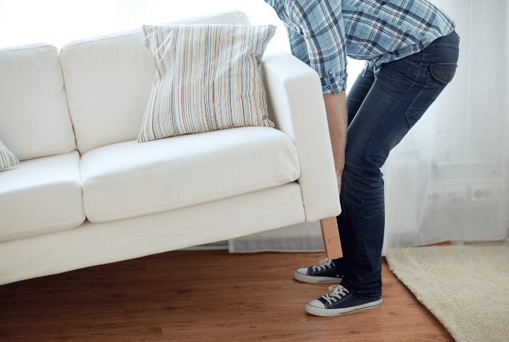 remove couch while moving