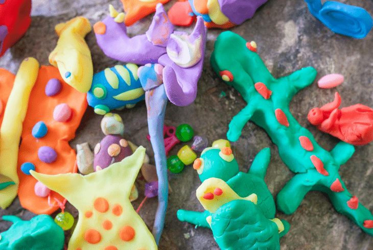 playdough on the carpet