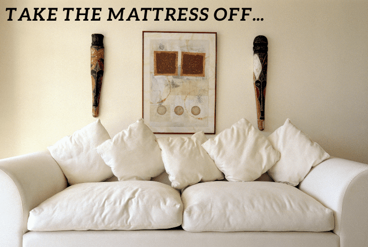 remove mattress of couch