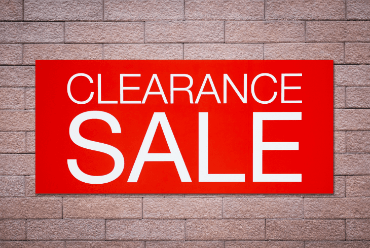 the clearance sale