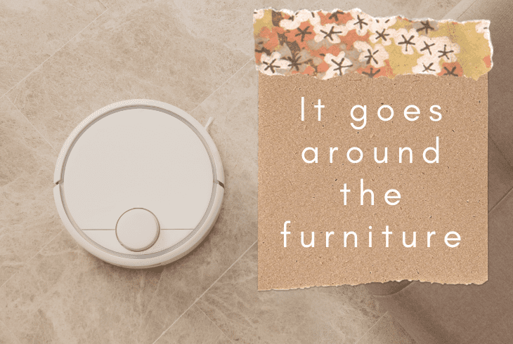 around the furniture