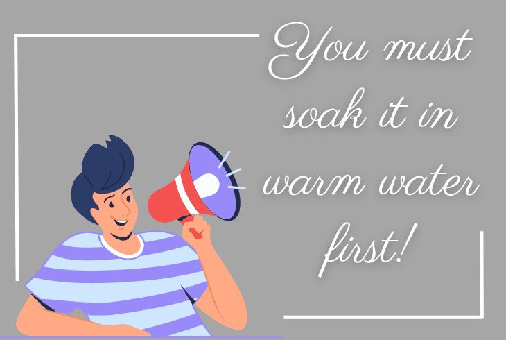soak cushions in warm water