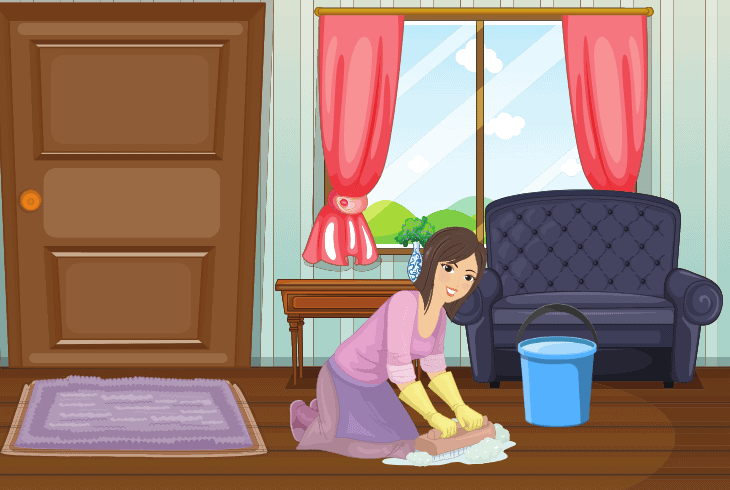 washing detergent in a bucket