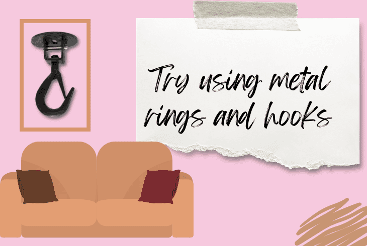 a metal ring and hook