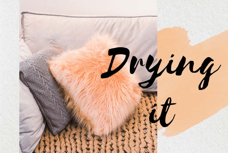 drying fur pillow