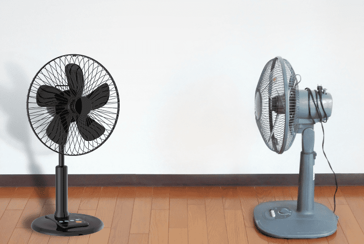cool down room with two fans