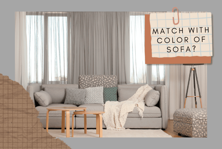 should the curtain match sofa