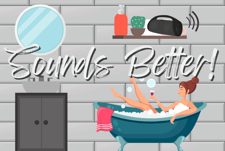 sound better in shower room