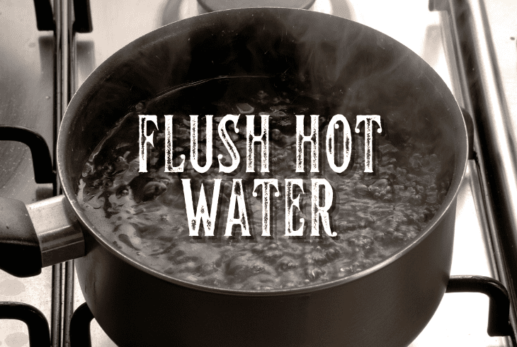 flush hot water