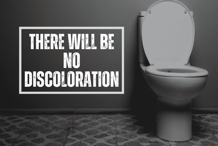no discoloration