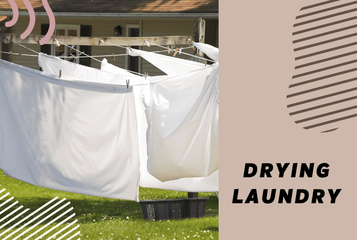drying the laundry