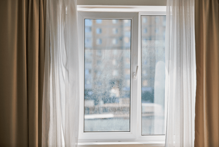 open window with dust