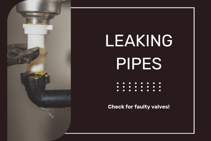 leak in pipes