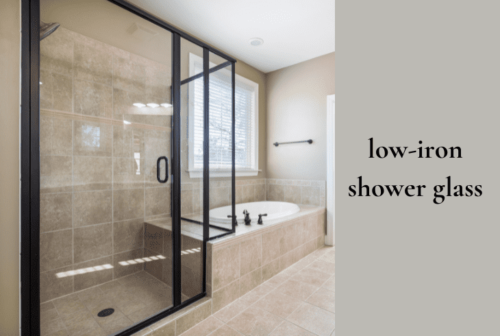 low iron shower glass door