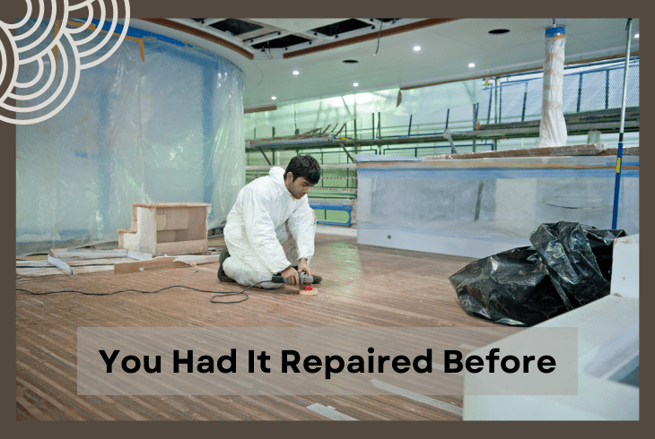 wood has been repaired before