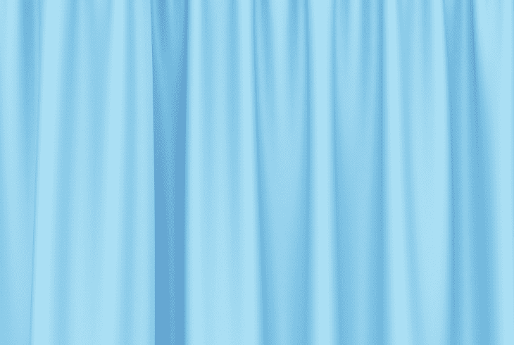 sky blue curtain